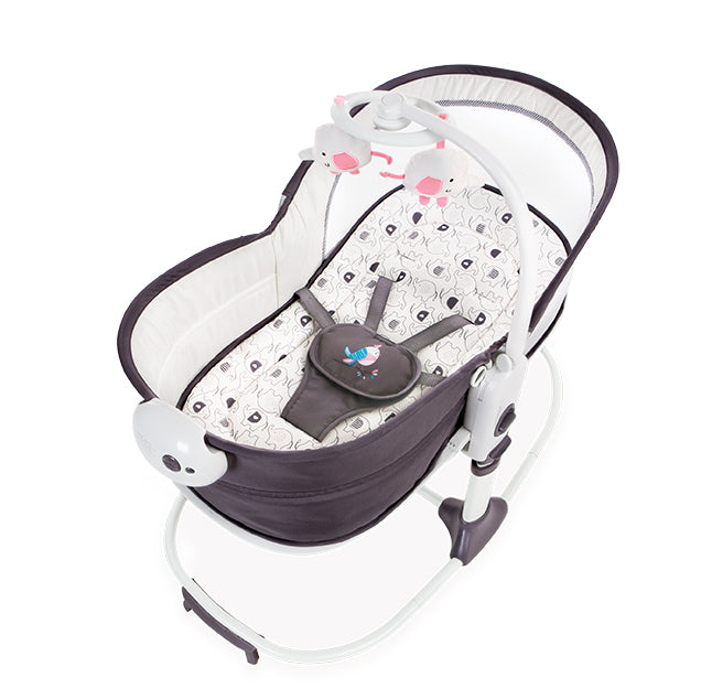 Mastela 6in1 Multi-Function Rocker & Bassinet (Birth to 36 Months) Grey