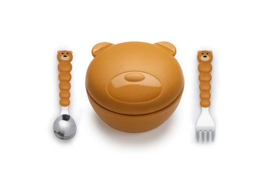 Melii Silicone Bowl with Lid & Utensils - 12 to 36 Months