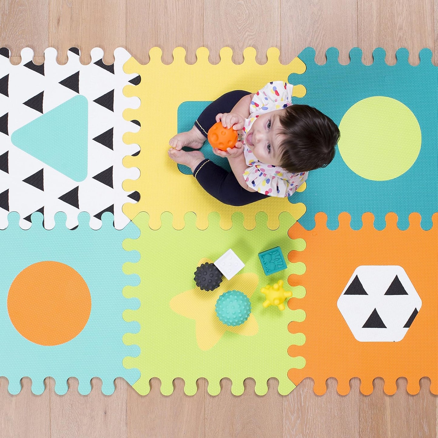 Infantino Soft Eva Foam Puzzle Mat - Birth to 36 months