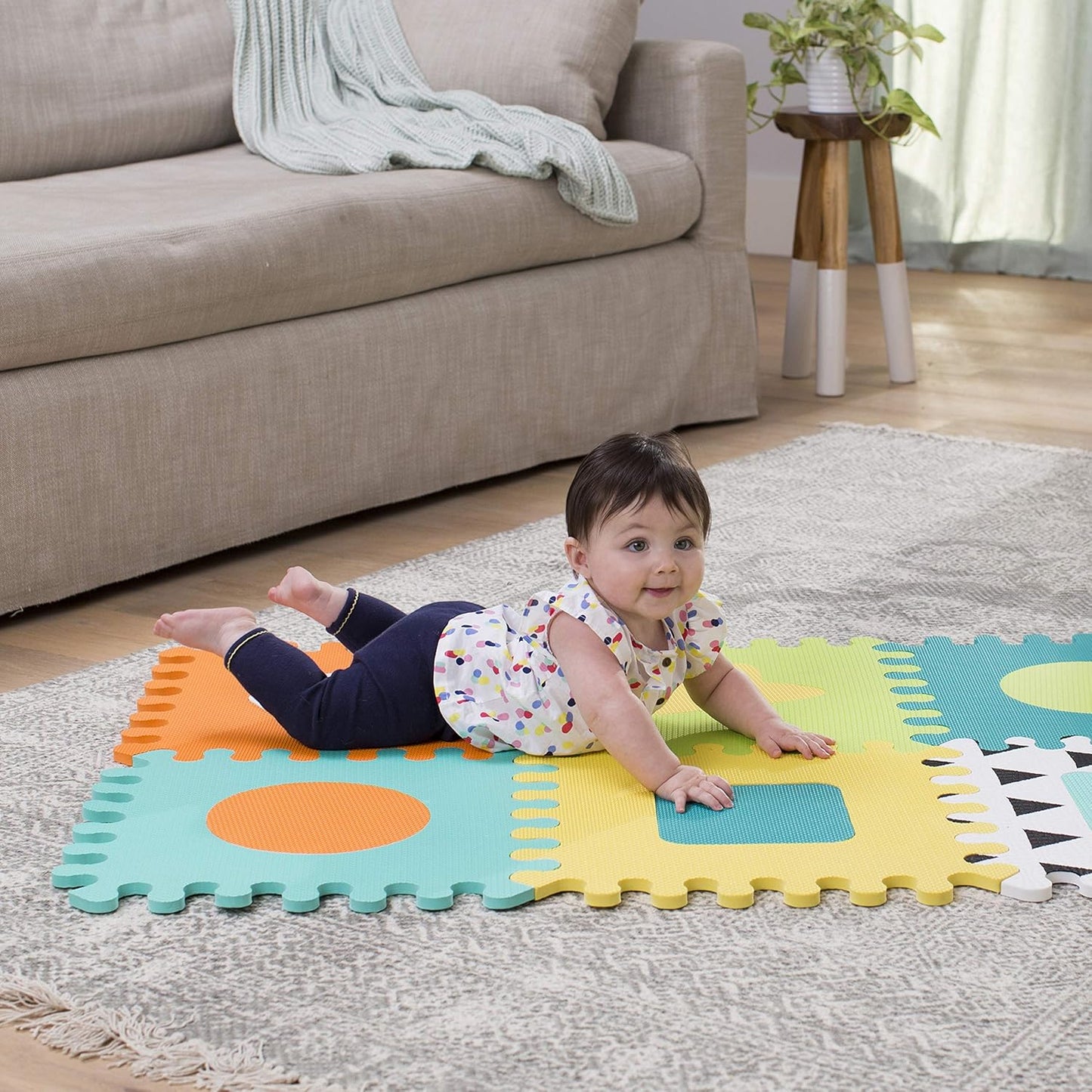 Infantino Soft Eva Foam Puzzle Mat - Birth to 36 months