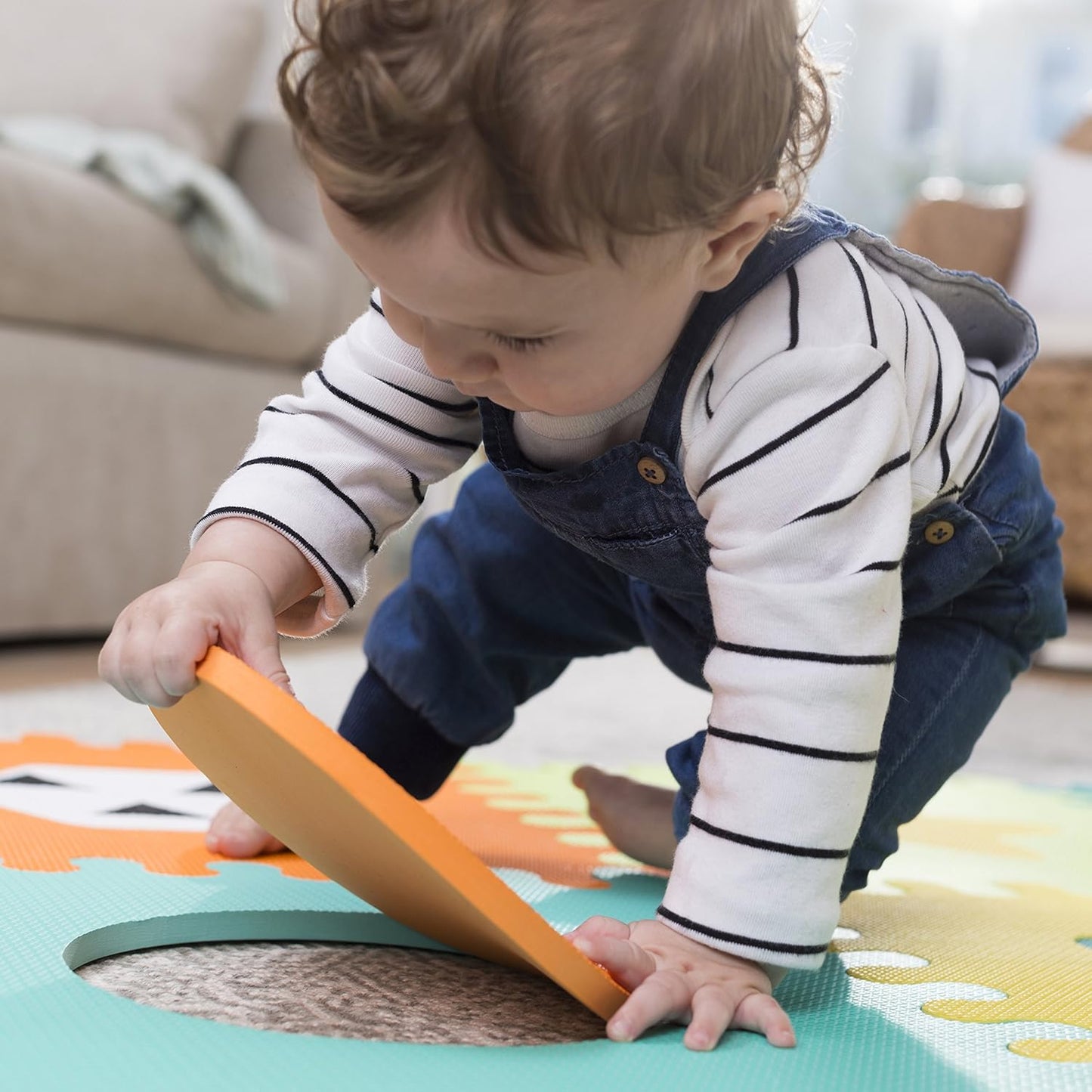 Infantino Soft Eva Foam Puzzle Mat - Birth to 36 months