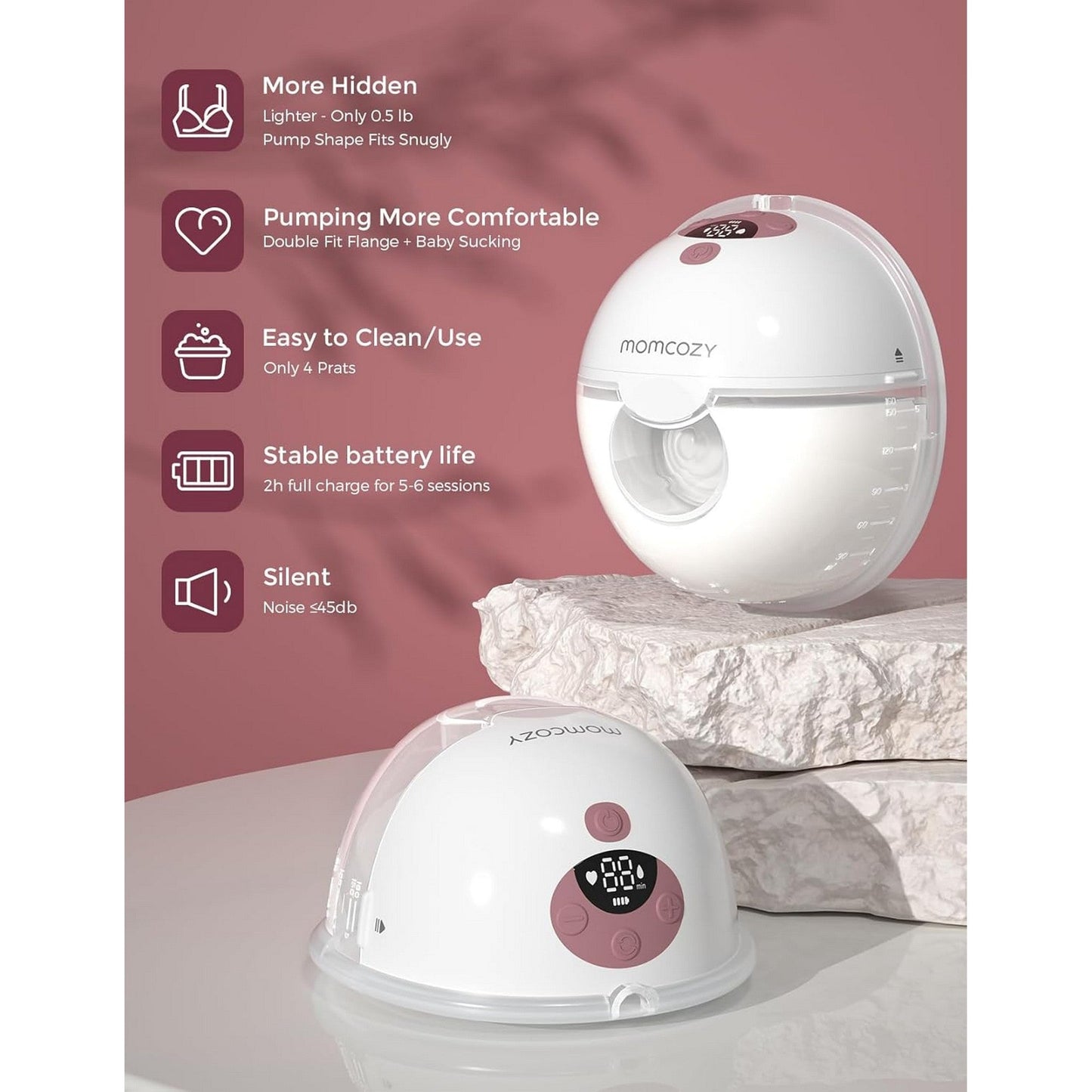 Momcozy Breast Pump M5 Double Cozy Red