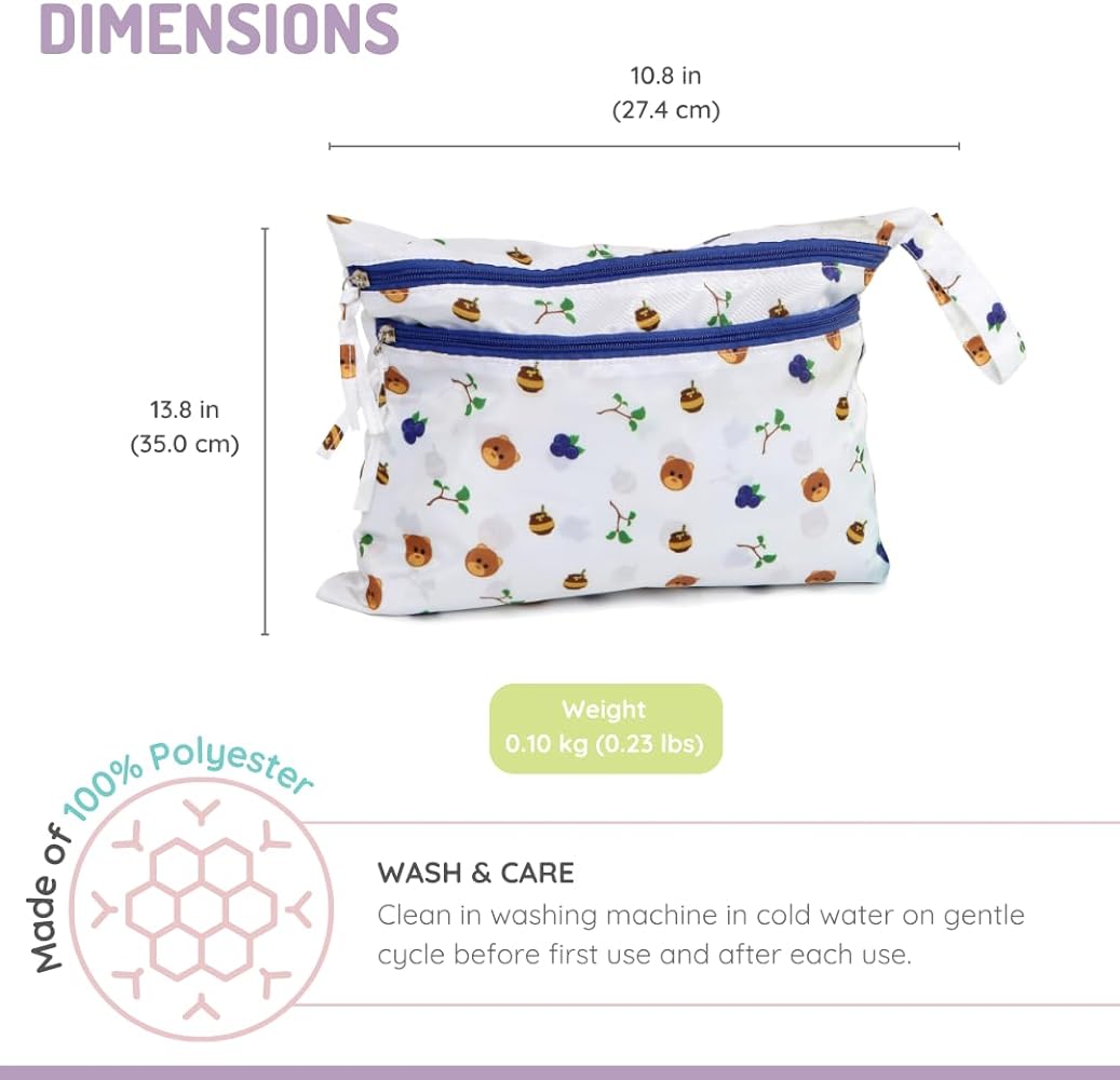 Melii Wet Bag Bear Multicolor - Birth to 24 Months