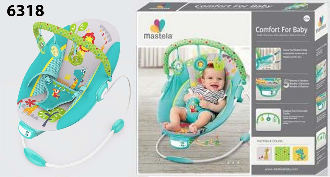 Mastela Music Vibrations Bouncer - Fashion-Grey - Birth - 6M
