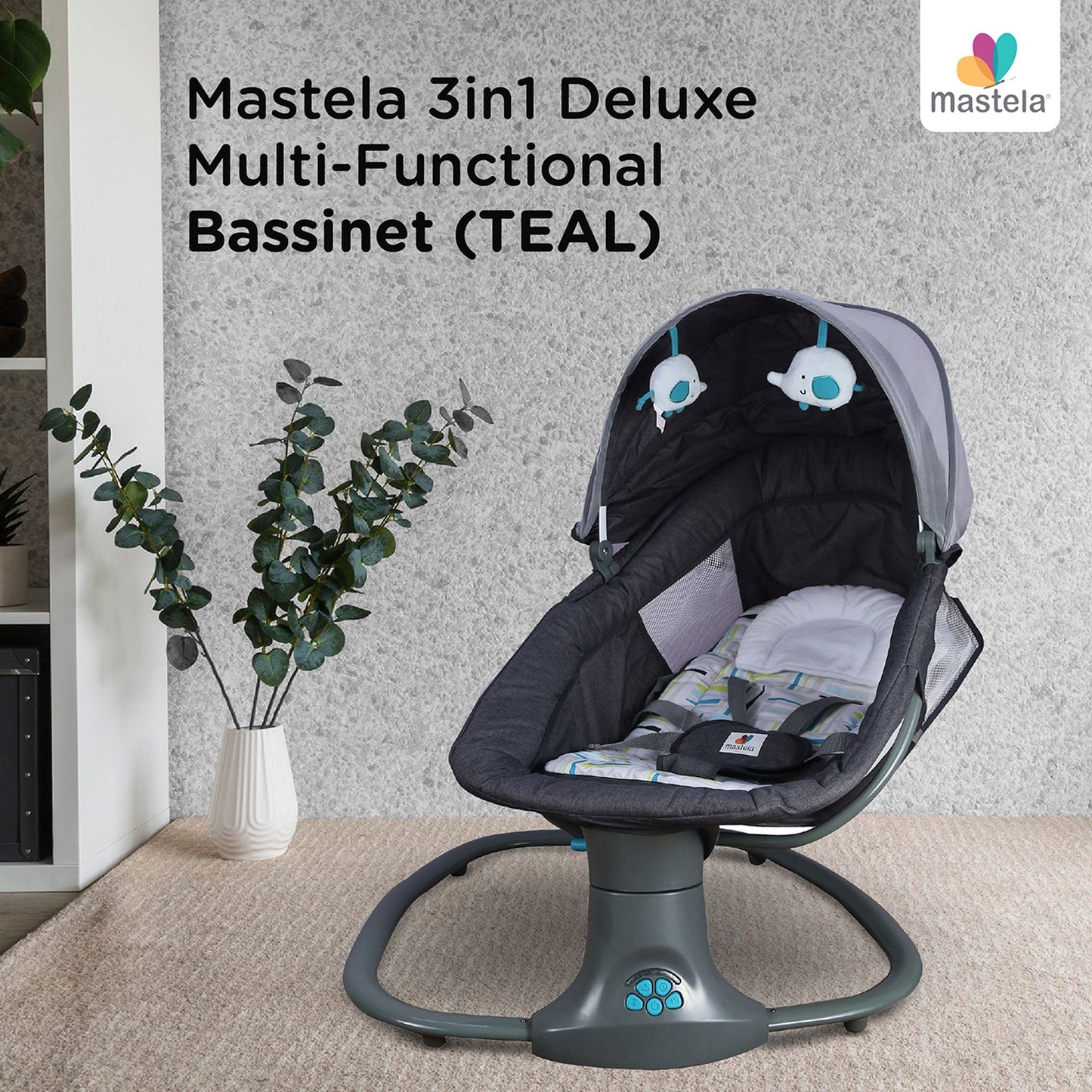 Mastela Deluxe Multi-Function Swing Swing Grey 3M To 36M - Distressed