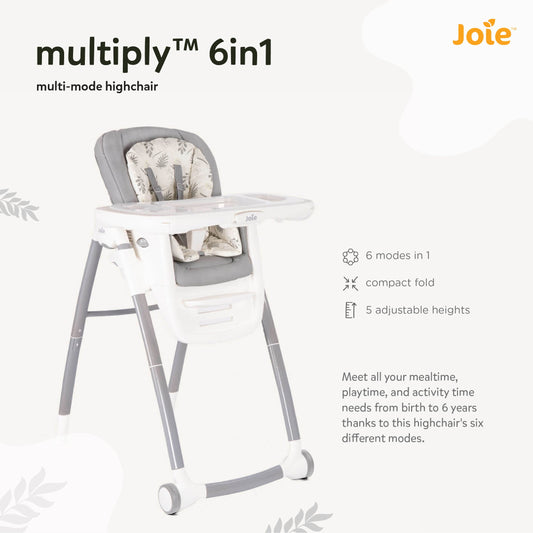 Joie High Chair Multiply 6in1 (6 to 72 Months) Open Box