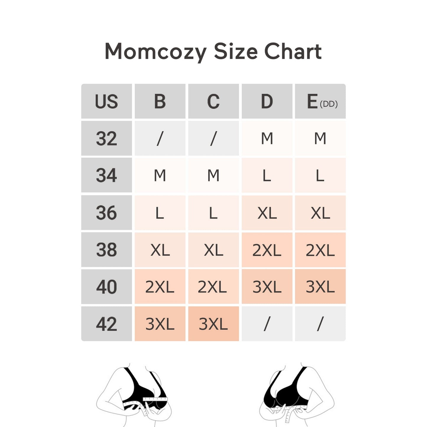 Momcozy Maternity Accessory YN21 Nursing Bra-3XL Skin