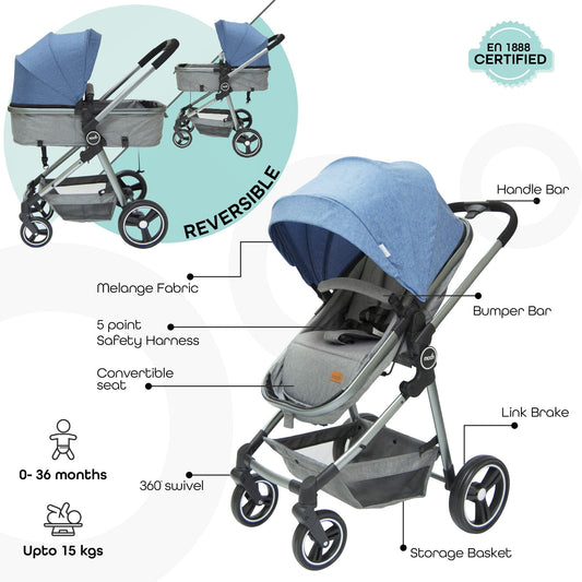 Moon Pro - 2in1 Stroller Birth to 15 kg - Open Box