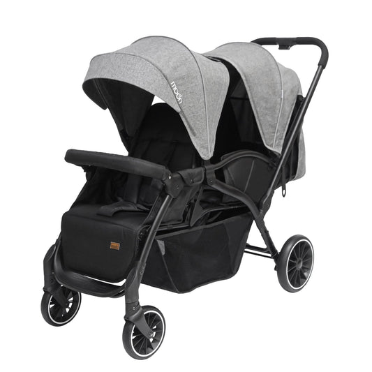 Moon Dios Twin Stroller Grey Birth to 15 kg