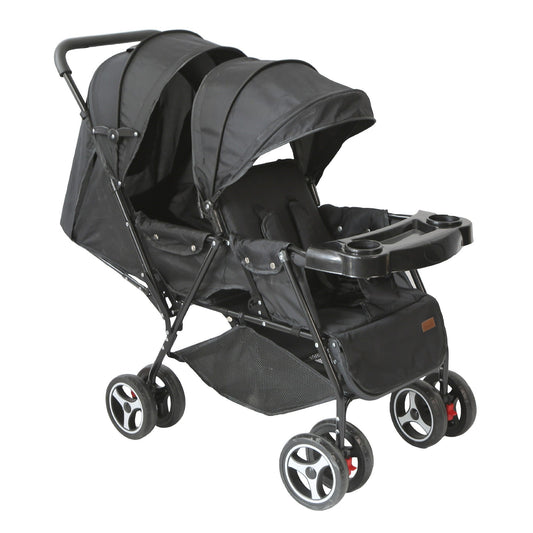 Moon Magnum Twin Stroller Black Birth to 15 kg