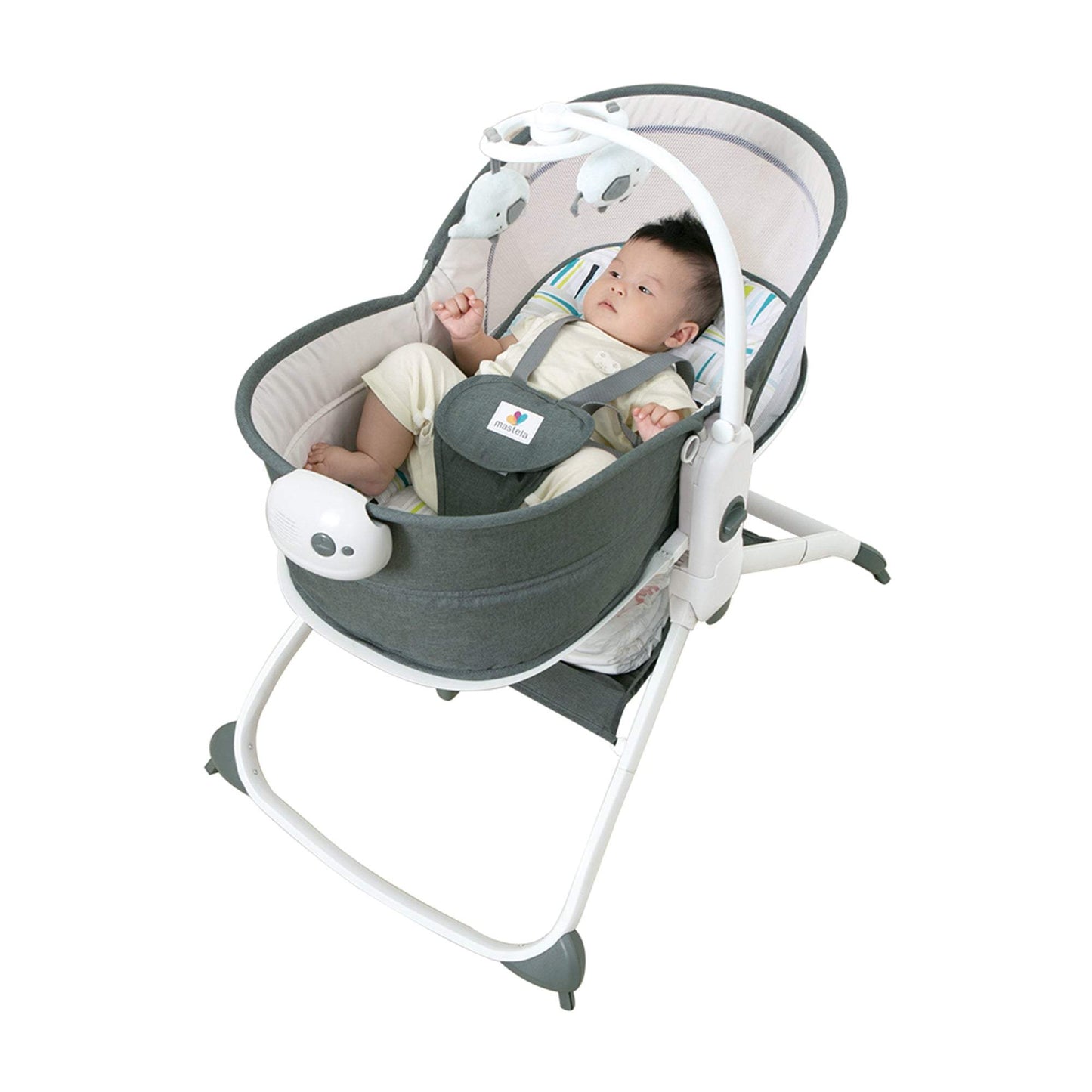 Mastela 6in1 Multi-Function Bassinet, Bouncer and Rocker- Fashion-Teal - Birth+ to 36months
