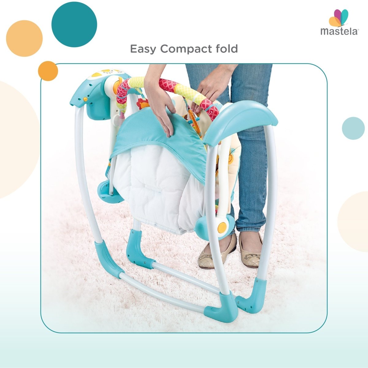 Mastela Deluxe Portable Swing Aqua Birth+ to 6M