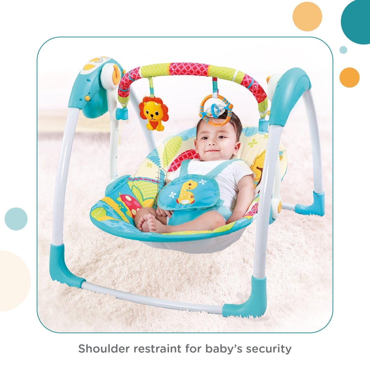 Mastela Deluxe Portable Swing Aqua Birth+ to 6M