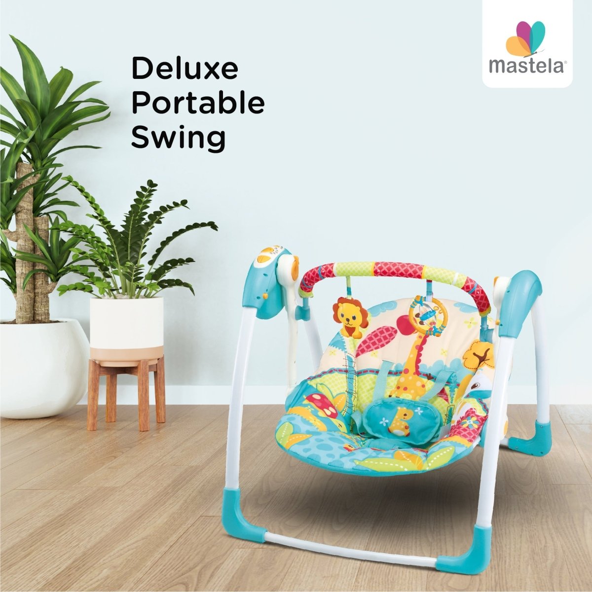 Mastela Deluxe Portable Swing Aqua Birth+ to 6M