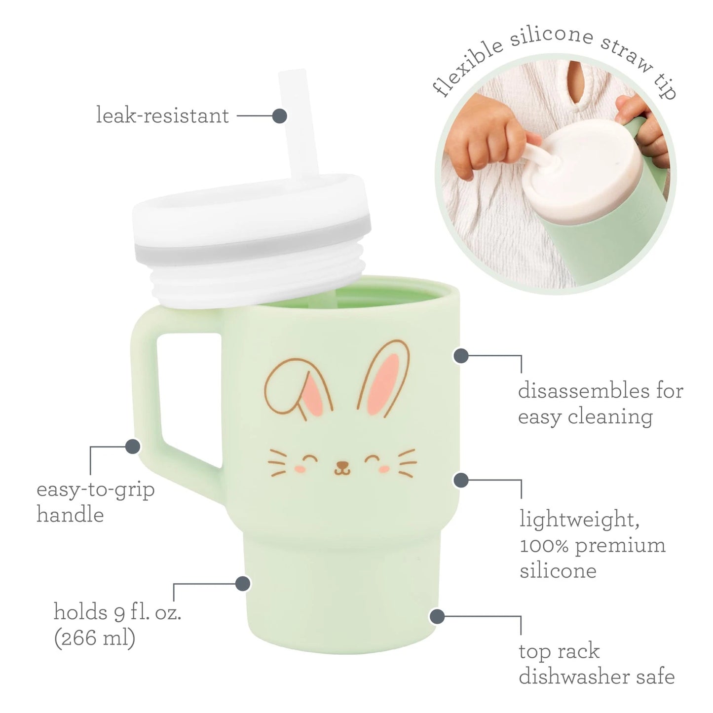 My 1st Tumbler™-Silicone, 9 oz, Easter Bunny