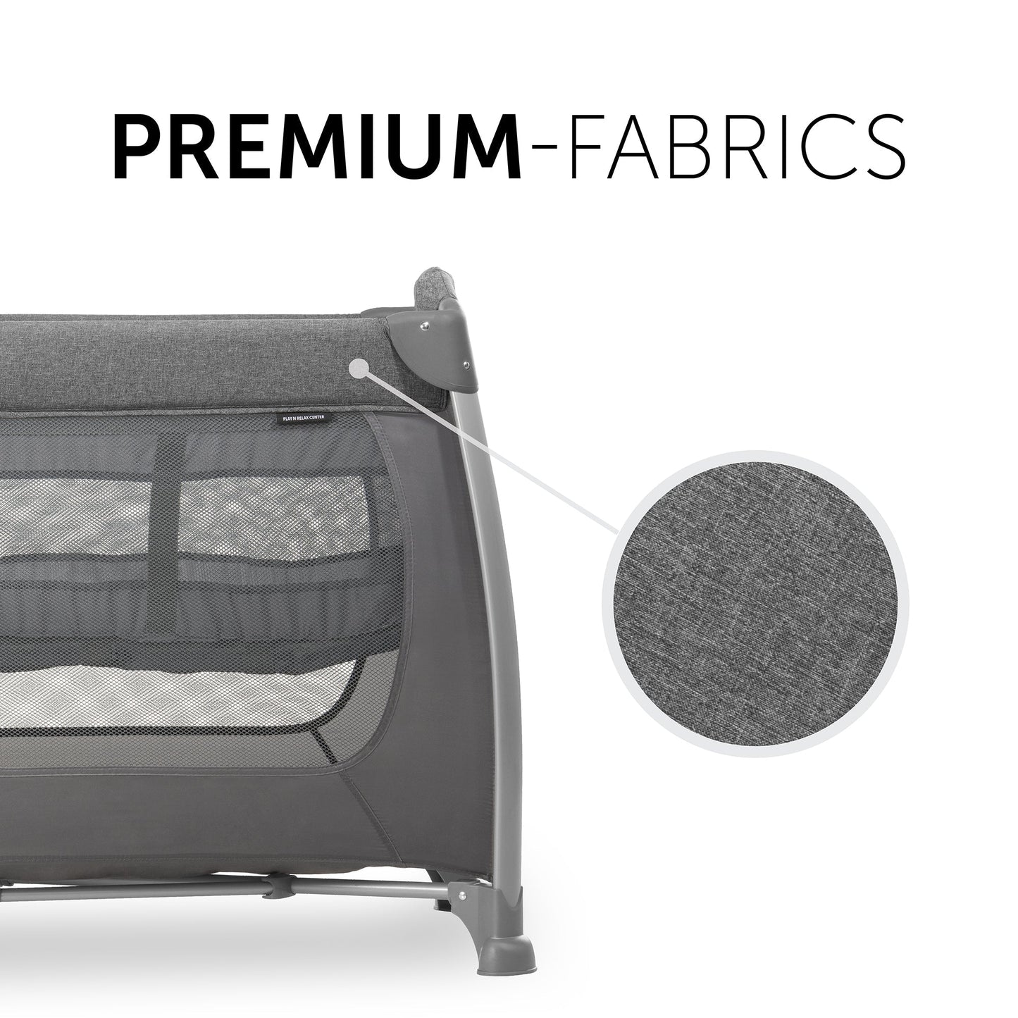 Hauck Play N Relax Center Playard | Fashion Charcoal | Used for Birth+ to 36M - Toys4All.in