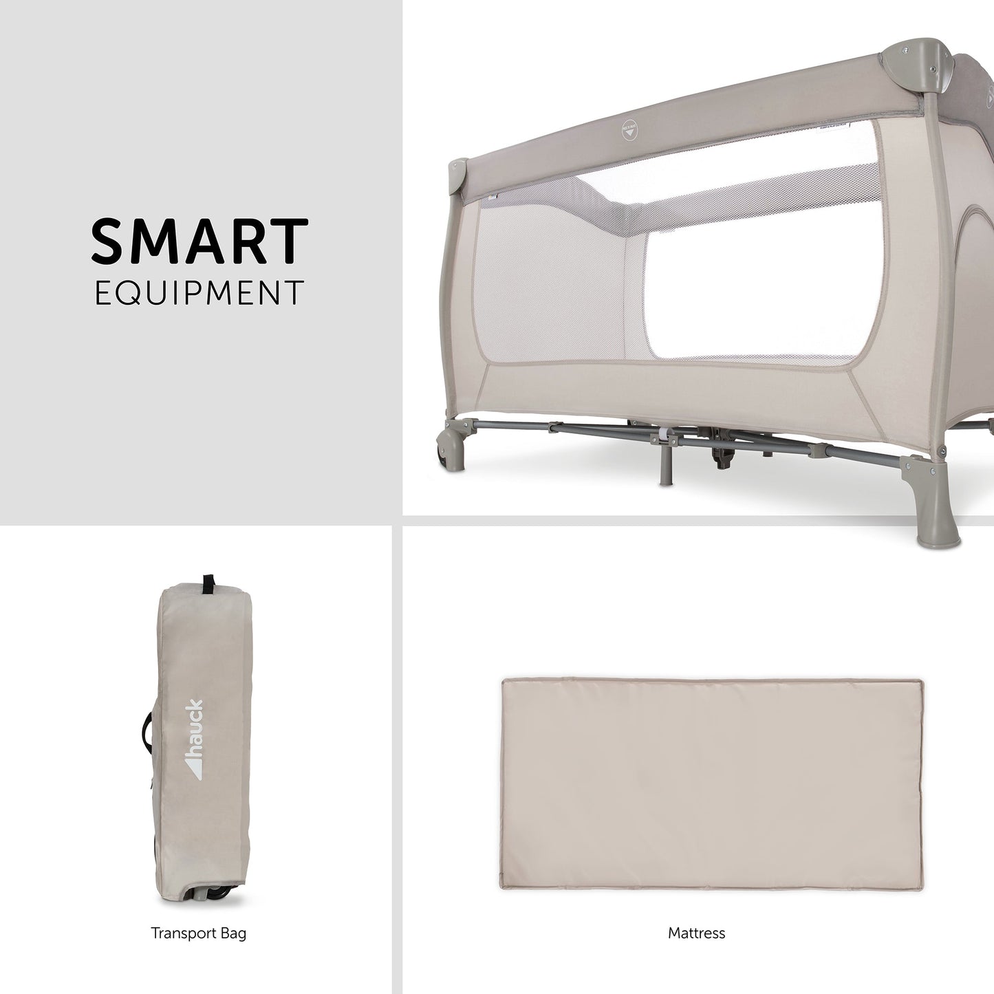 Hauck Sleep N Play Go Plus Playard | Fashion Beige | Used for Birth+ to 36M - Toys4All.in