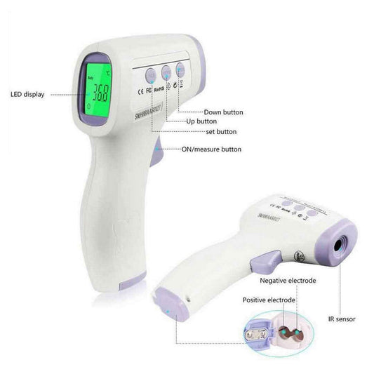 Hetieda No-Contact Infrared Thermometer Thermometer White 3M To Adult - Toys4All.in