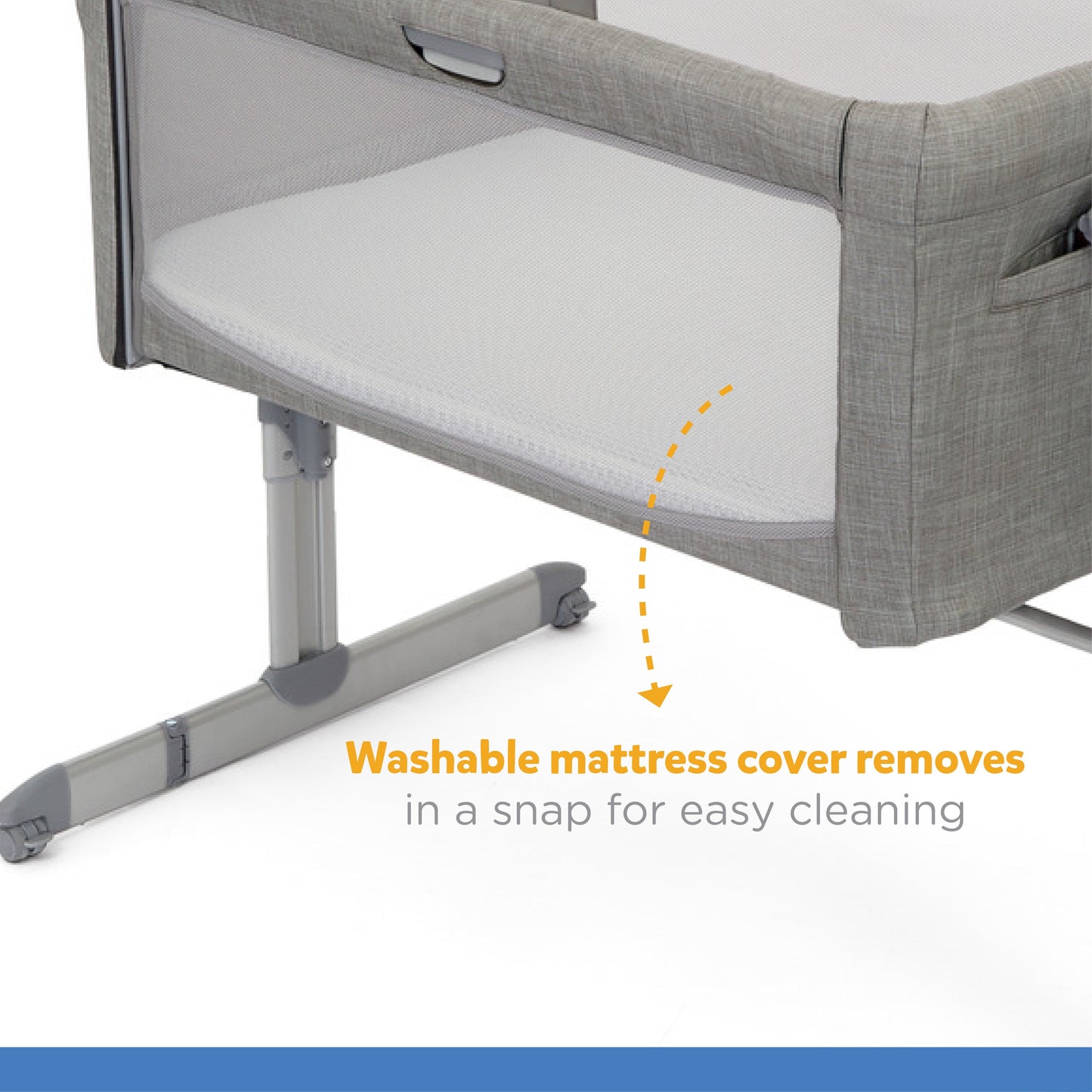 Joie Roomie Glide Bassinet || Fashion-Foggy Grey || Birth+ to 9months || Distress Box - Toys4All.in