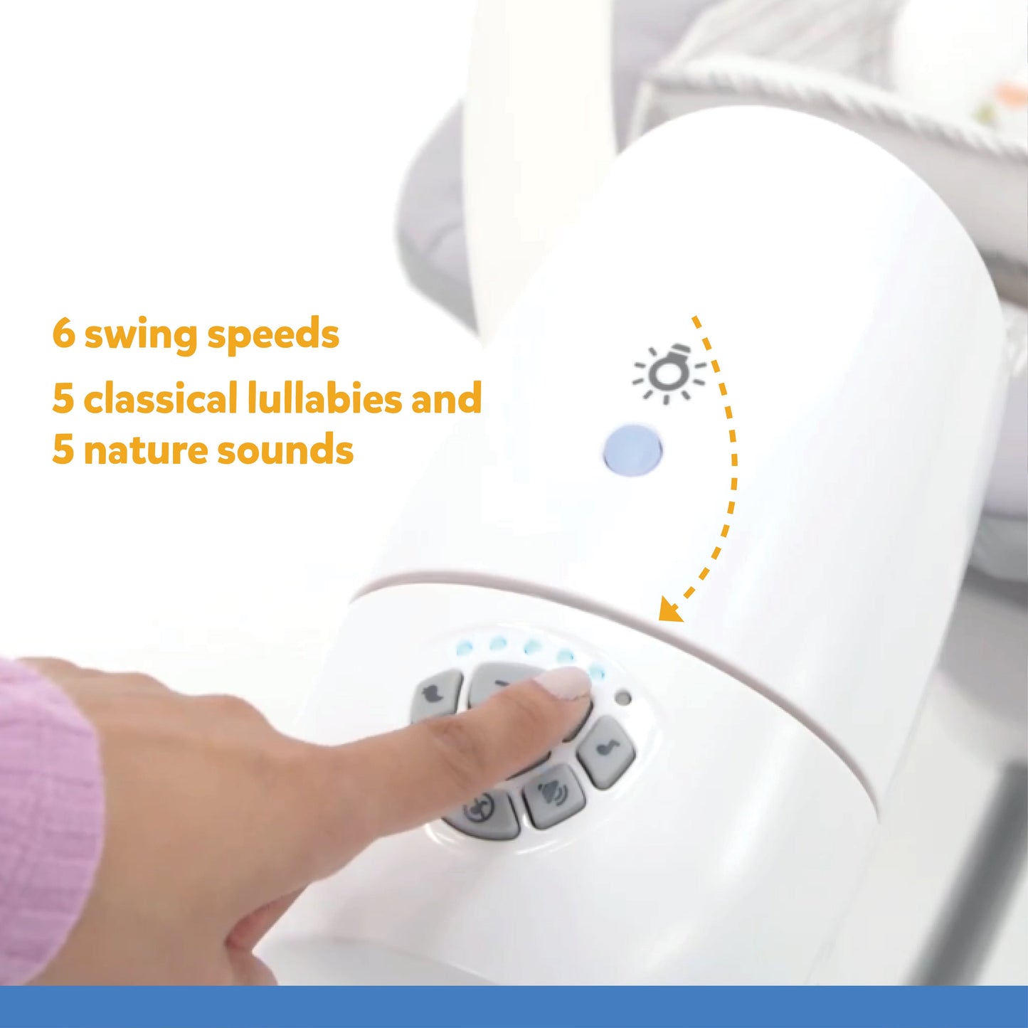 Joie Serina Swivel Swing || Natures Alphabet || Birth+ to 9months || Distress Box - Toys4All.in