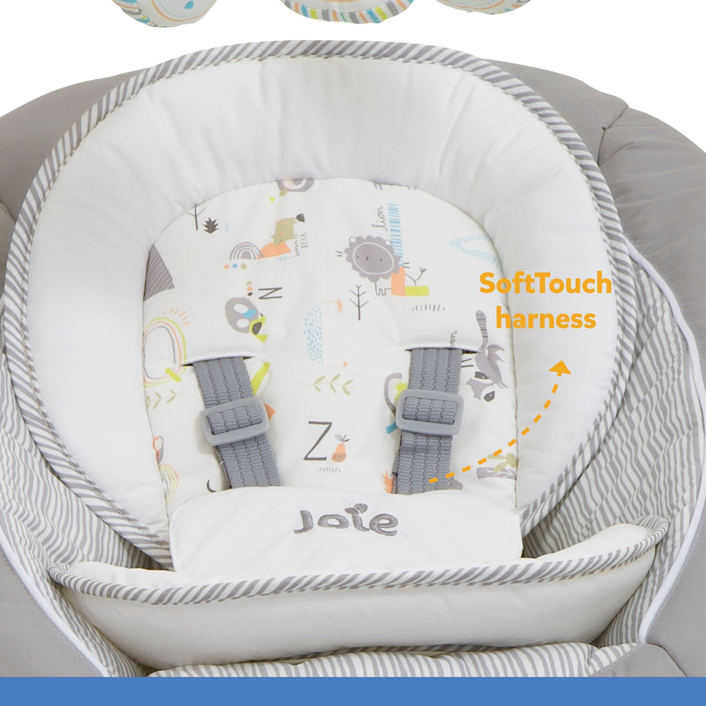 Joie Serina Swivel Swing || Natures Alphabet || Birth+ to 9months || Distress Box - Toys4All.in