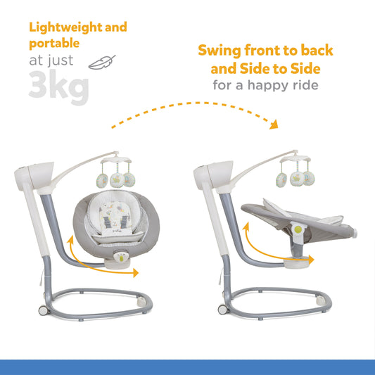 Joie Serina Swivel Swing || Natures Alphabet || Birth+ to 9months - Toys4All.in