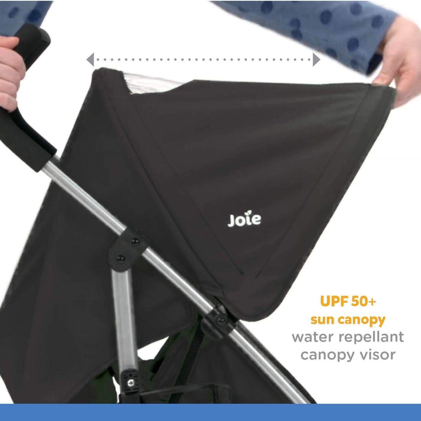 Joie Skewed Lines Caviar Rapid Stroller || Used for Birth+ to 36months || Distress Box - Toys4All.in