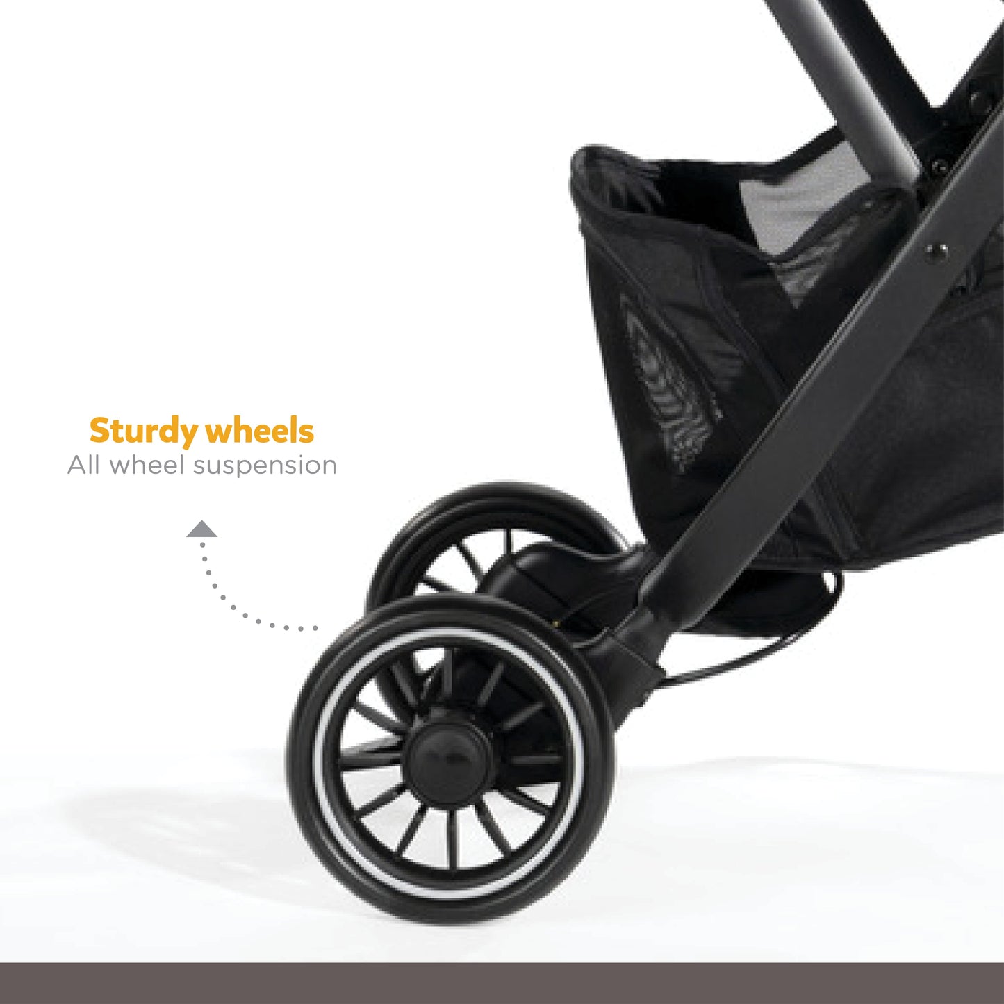 Joie Tourist W/ Rc & Adpt & Tb Coal Color Stroller || Birth+ to 36months || Distress Box - Toys4All.in