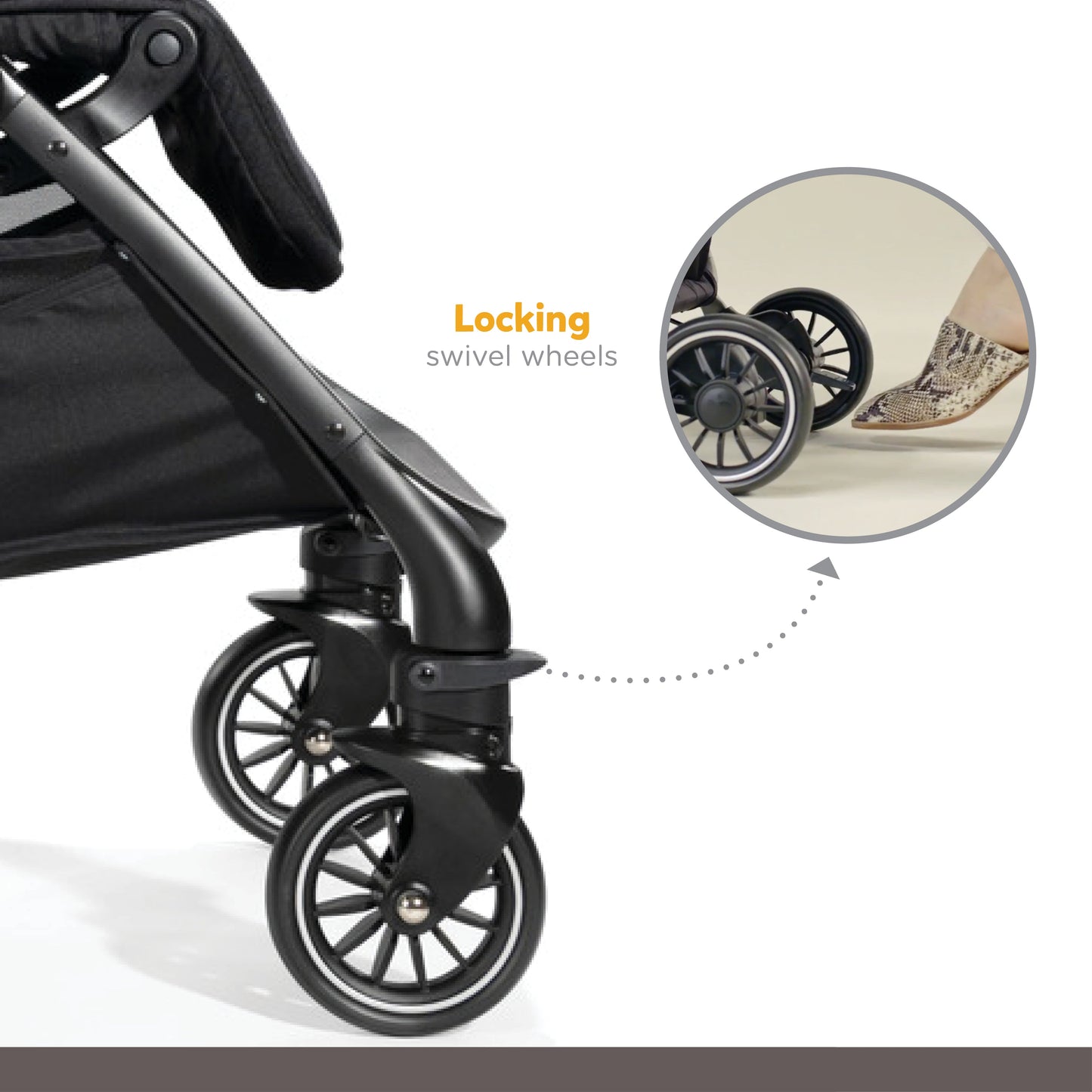 Joie Tourist W/ Rc & Adpt & Tb Coal Color Stroller || Birth+ to 36months || Distress Box - Toys4All.in