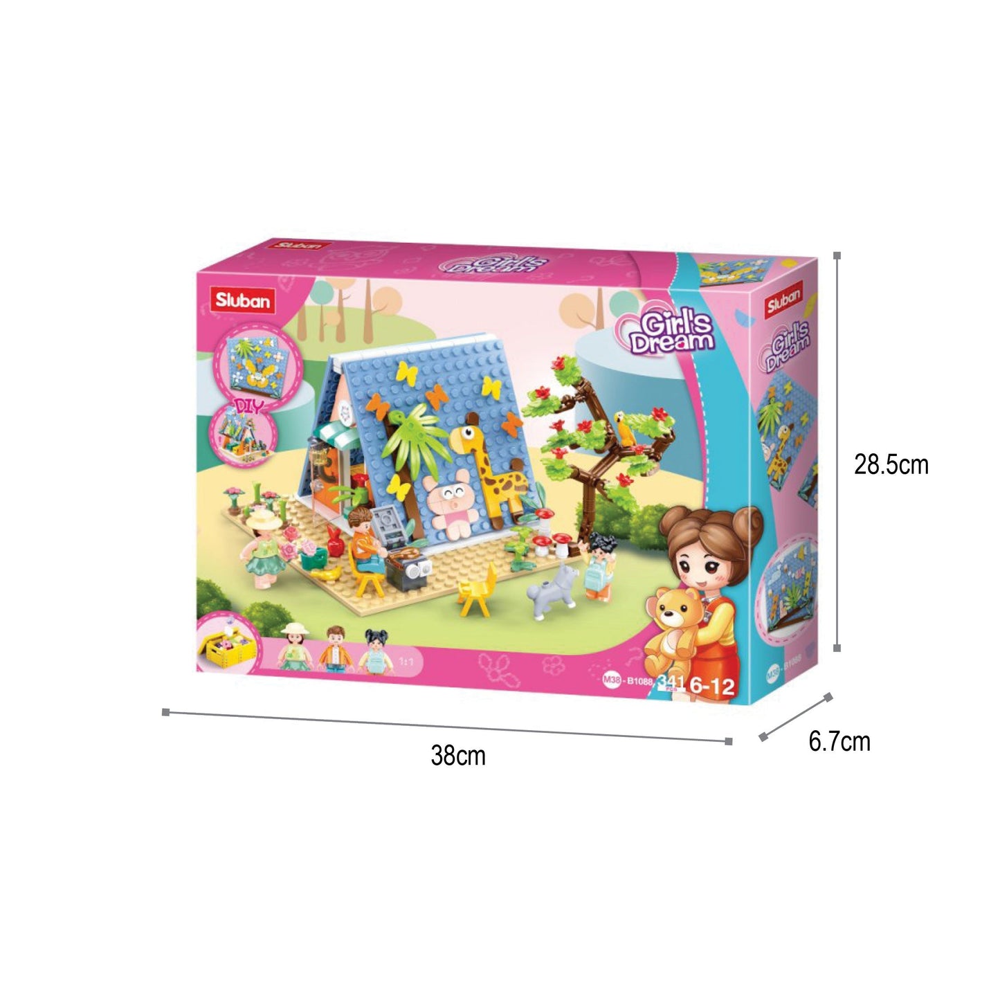 Playzu By Sluban Girls Camp Building Blocks Kit for Girls || 8years to 14years - Toys4All.in