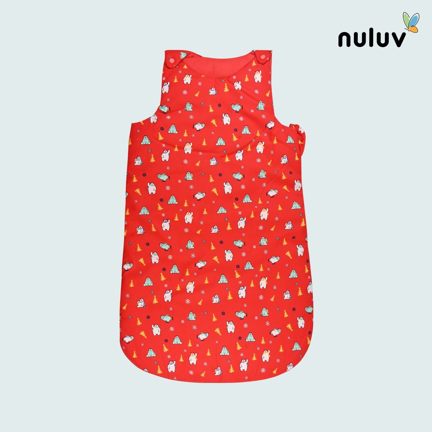 Red Sleeping Bag 100% Organic Cotton with Antimicrobial Finish - Toys4All.in