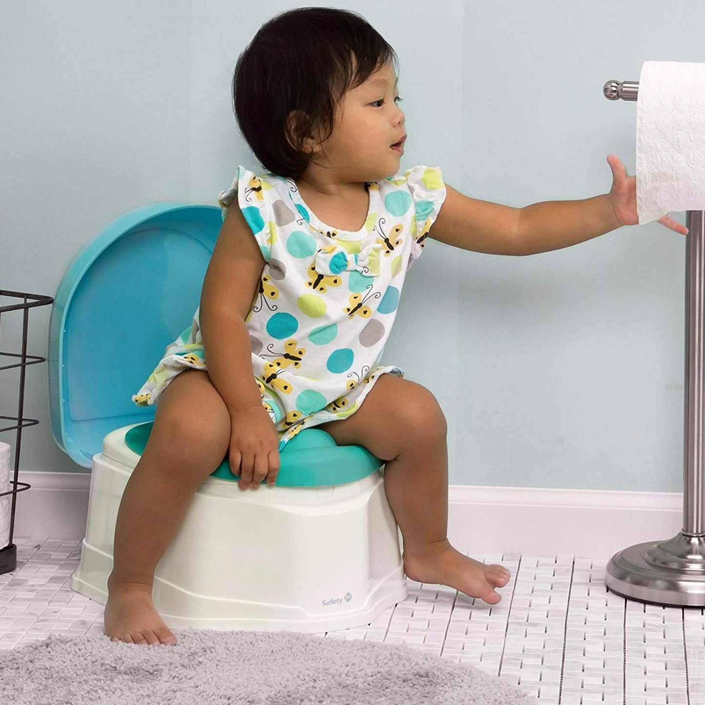 Safety 1st Clean Comfort 3in1 Potty Blue & White 18M to 36M - Toys4All.in