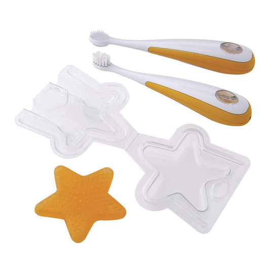 Safety 1st White & Orange Color Oral Care Set For 18 Months to 3 Years - Toys4All.in