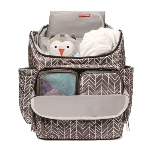 Skip Hop Grey Feather Forma Backpack Diaper Bag || Birth+ to 24months - Toys4All.in