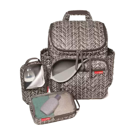 Skip Hop Grey Feather Forma Backpack Diaper Bag || Birth+ to 24months - Toys4All.in