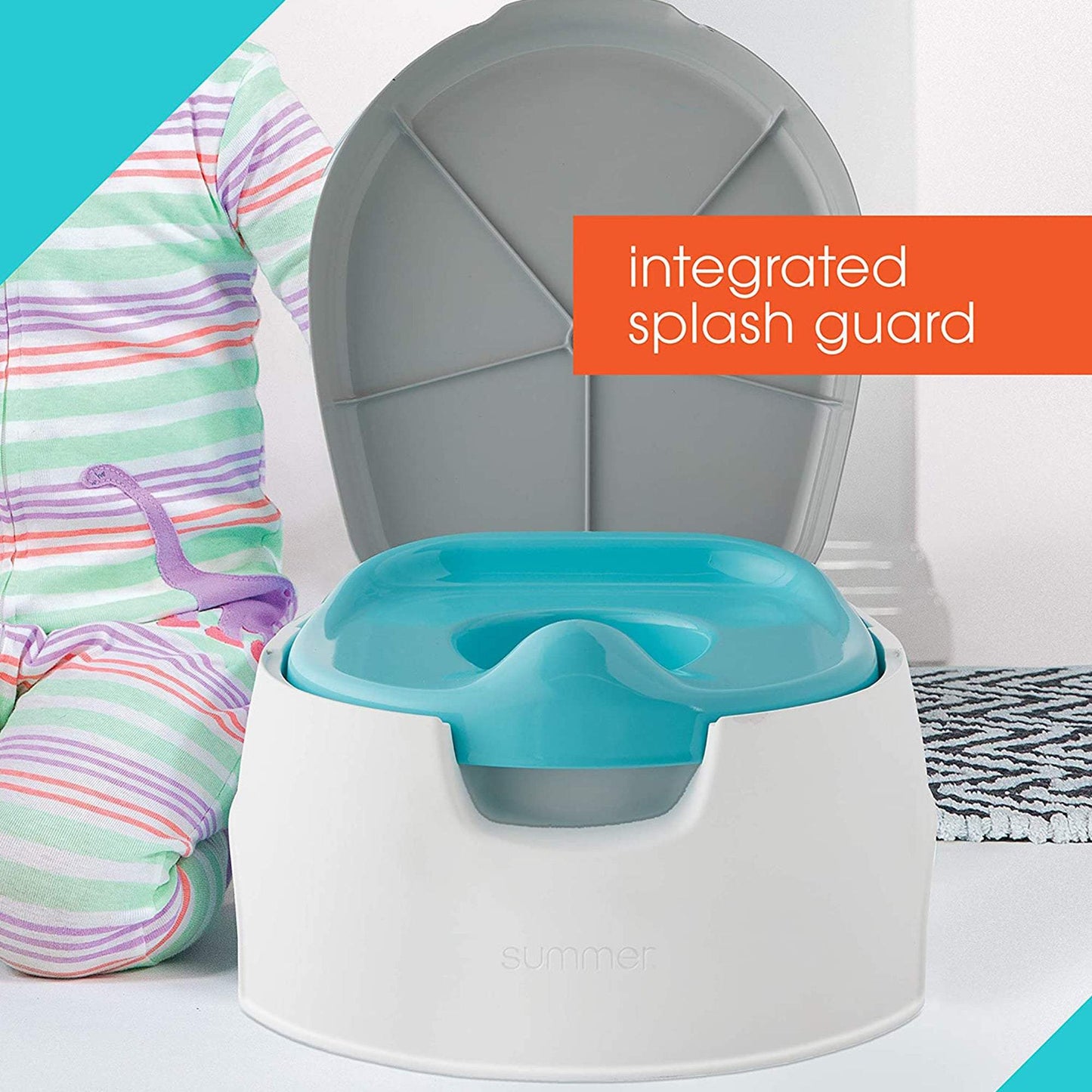 Summer Infant 2in1 Step Up Potty || Fashion-Blue & Grey || 18months to 48months - Toys4All.in