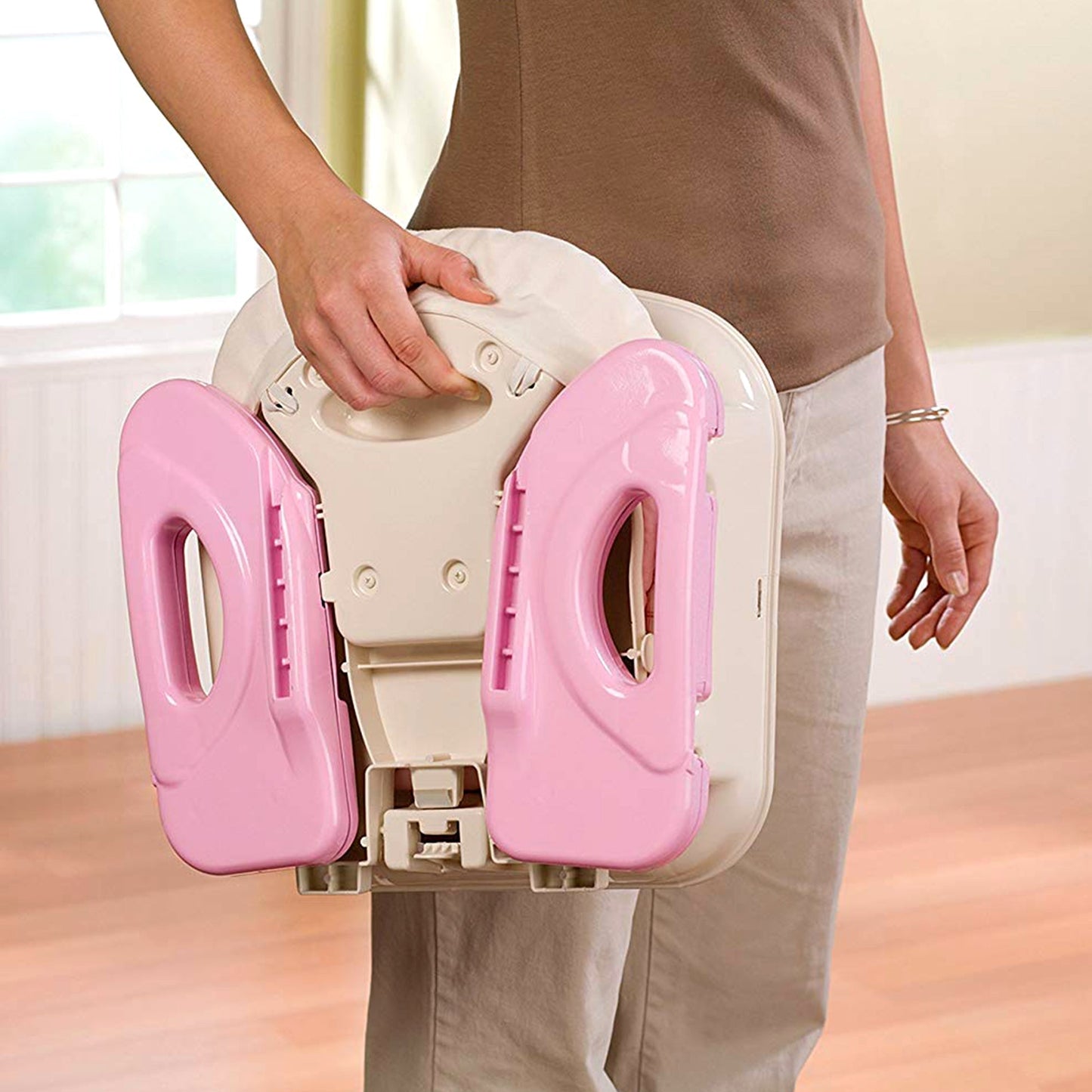 Summer Infant Deluxe Folding Booster Pink Happiness (6M To 24M) | Distress Box - Toys4All.in