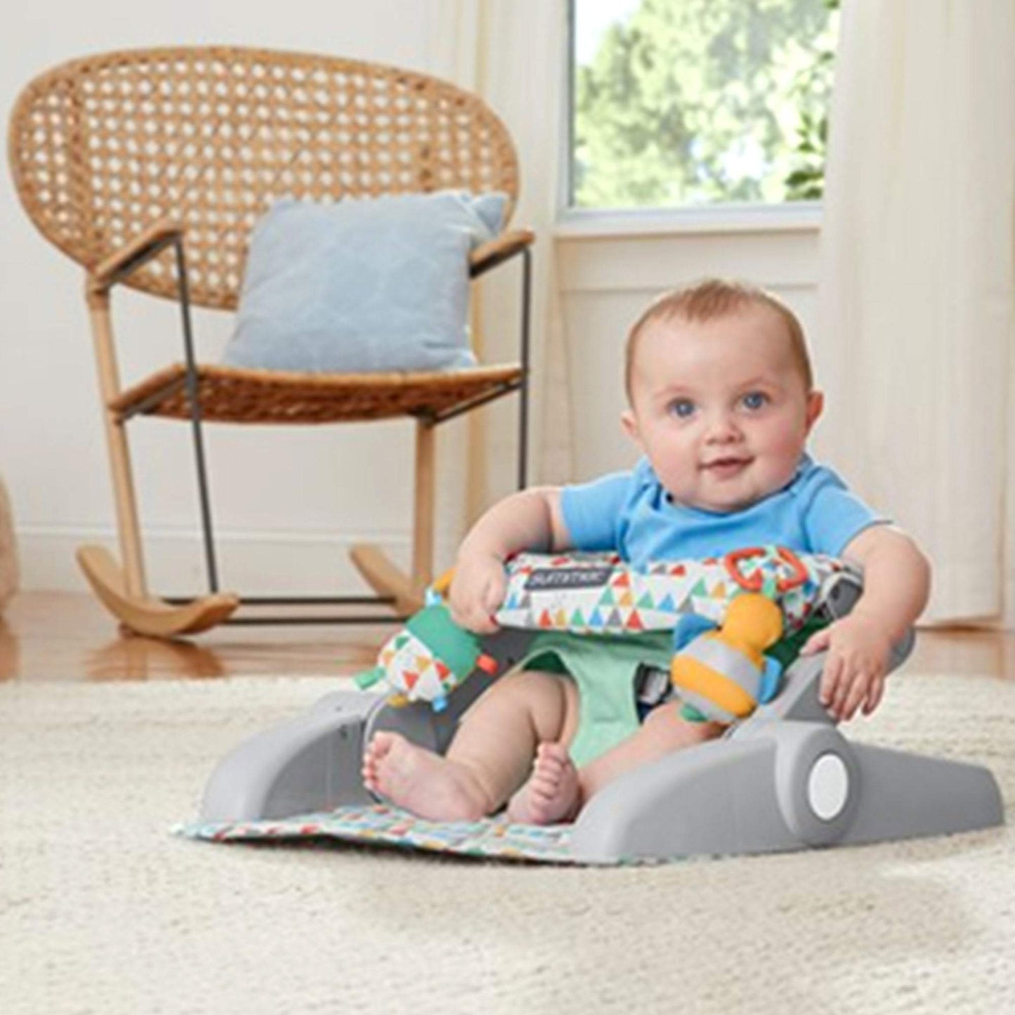 Summer Infant Learn-To-Sit 2-Position Floor Seat Booster Grey || 4months to 12months - Toys4All.in