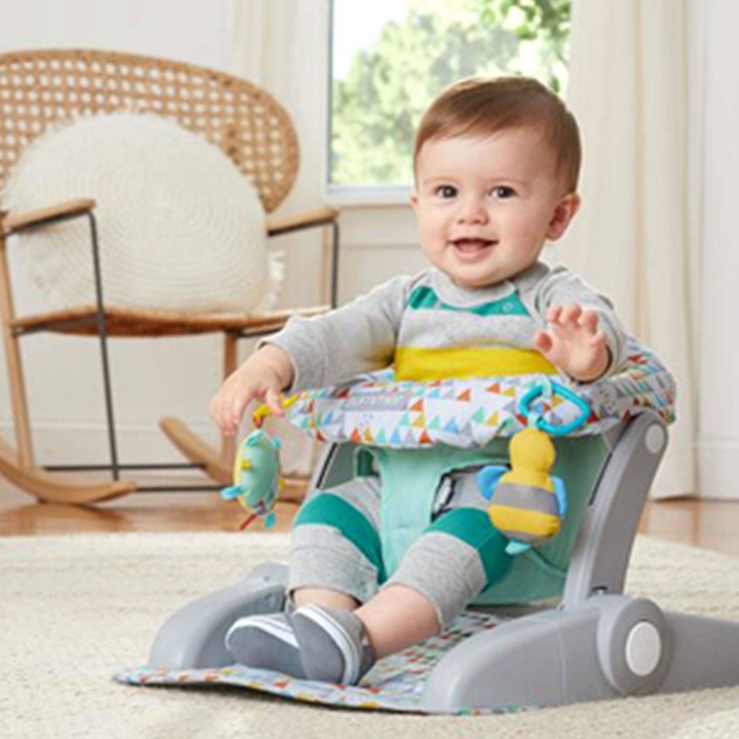 Summer Infant Learn-To-Sit 2-Position Floor Seat Booster Grey || 4months to 12months - Toys4All.in