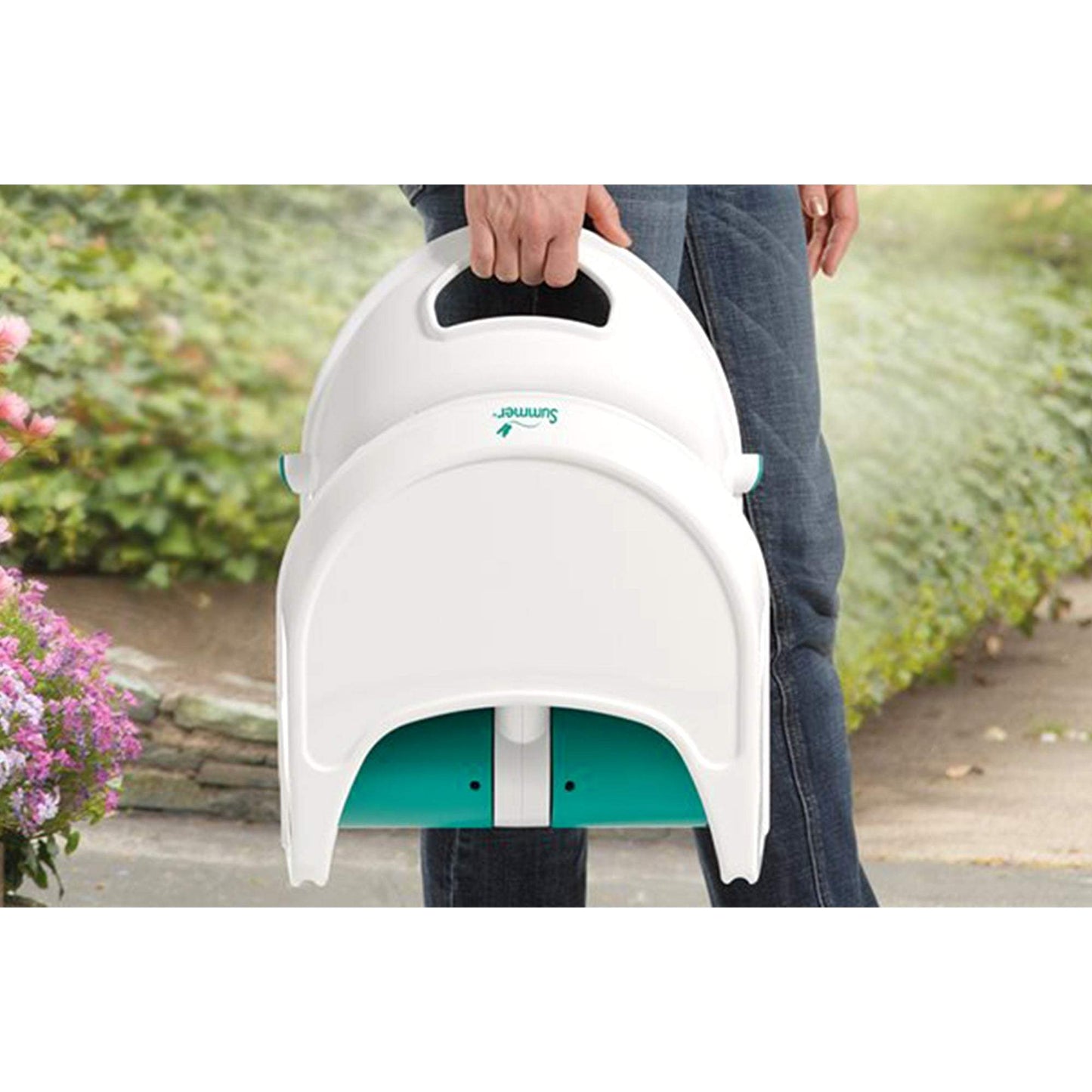 Summer Infant Sit 'N Style Fold Up Booster (1L) Teal & White - Toys4All.in