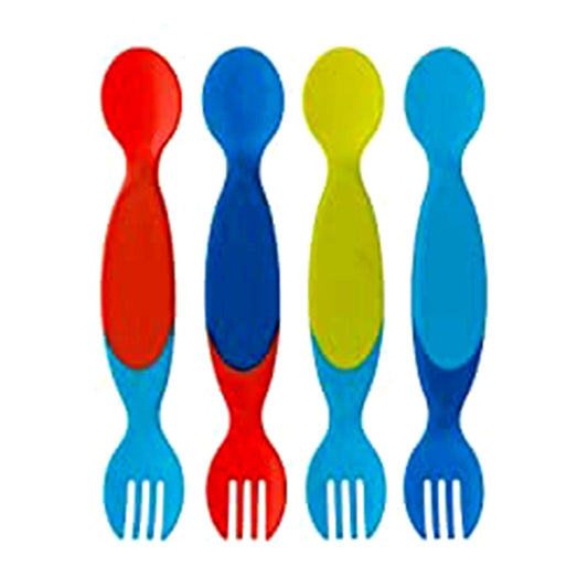 The First Years 2 For 1 Toddler Utensil Multicolour 4Pcs || 9months to 36months - Toys4All.in