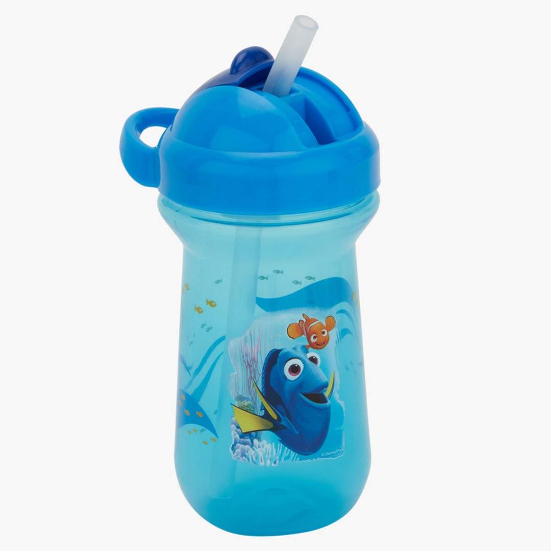 The First Years Blue Color 10 Oz Flip Top Straw Cup || 9months to 36months - Toys4All.in