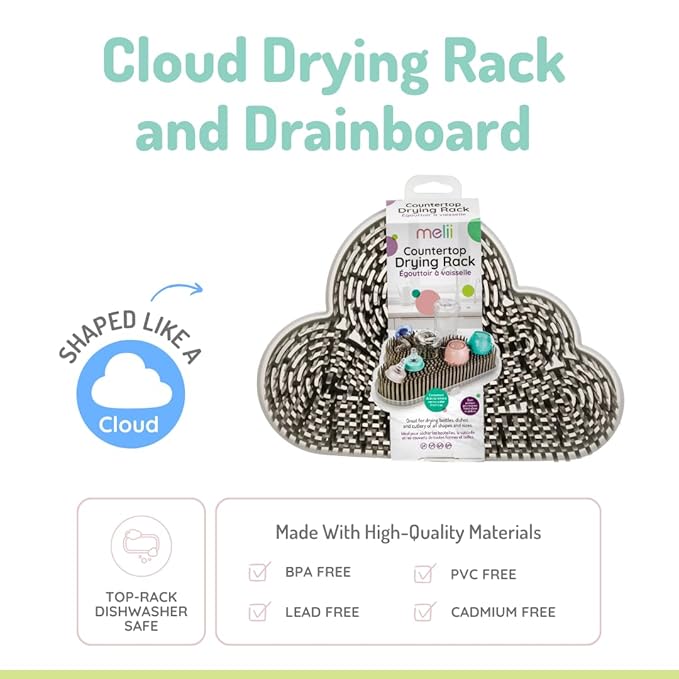 Melli Cloud Drying Rack  Grey Birth to 24 Months Plastic