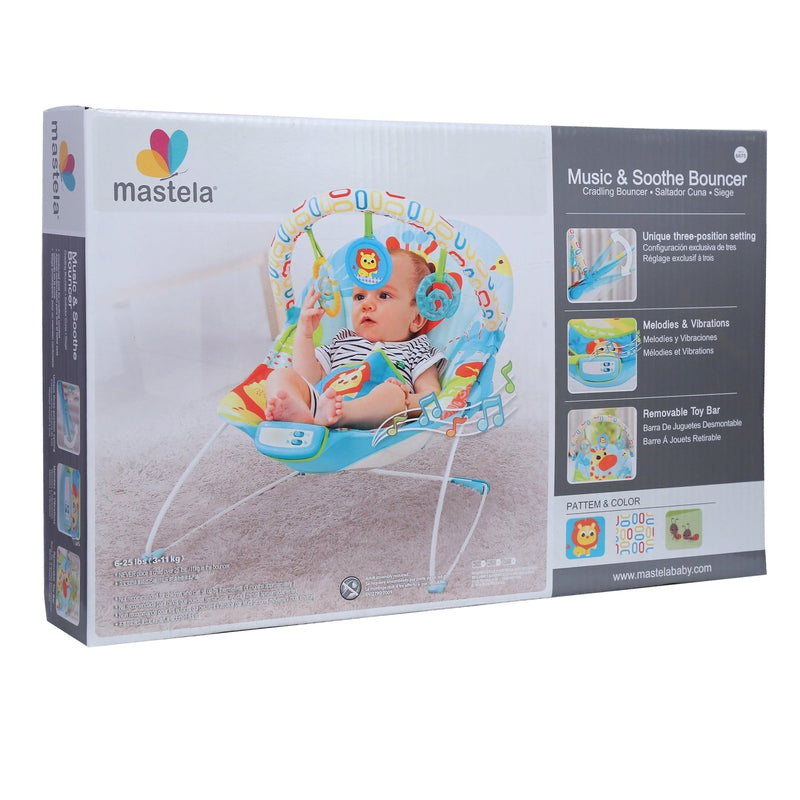 Mastela Music Vibrations Bouncer JUNGLE 1 Birth+ to 6M