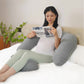 Moon Organic Multi Position Maternity Pillow with Detachable back support Maternity Accessories for Adult