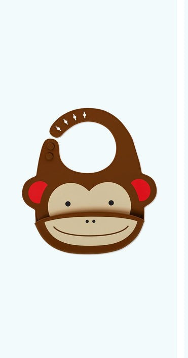 Skip Hop Zoo Fold & Go Silicone Bib 6months to 36months