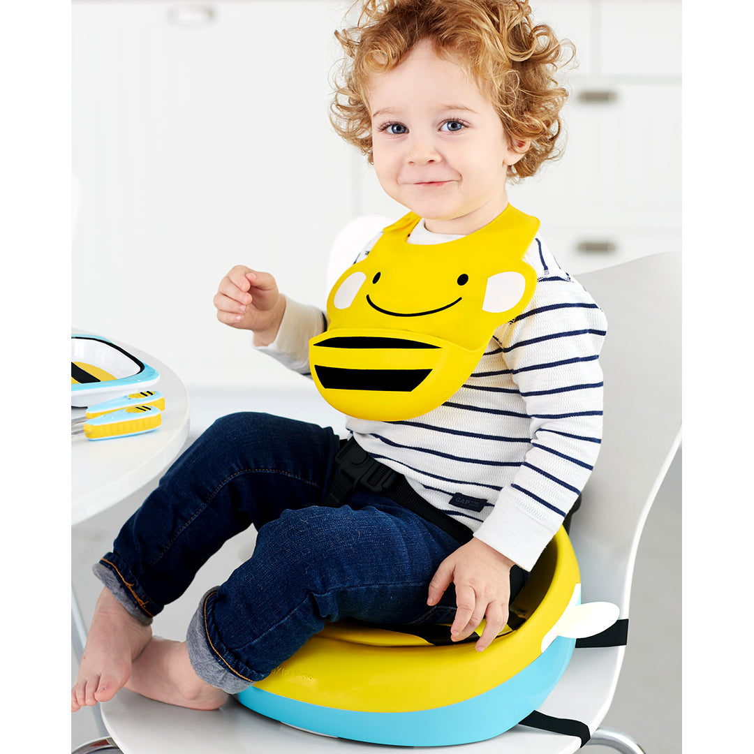 Skip Hop Zoo Fold & Go Silicone Bib 6months to 36months