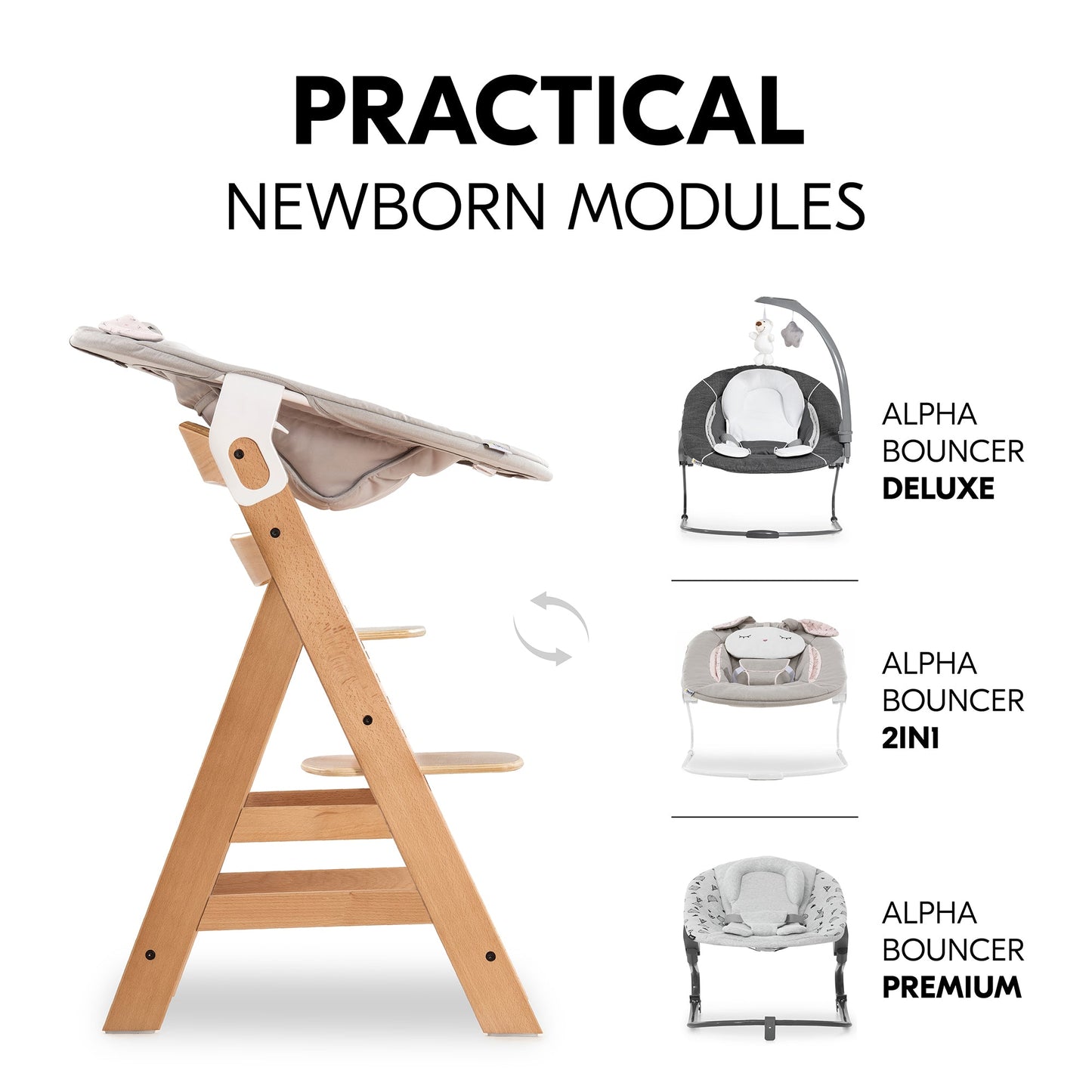 Hauck Alpha+B Highchair Natural 6months to Adult