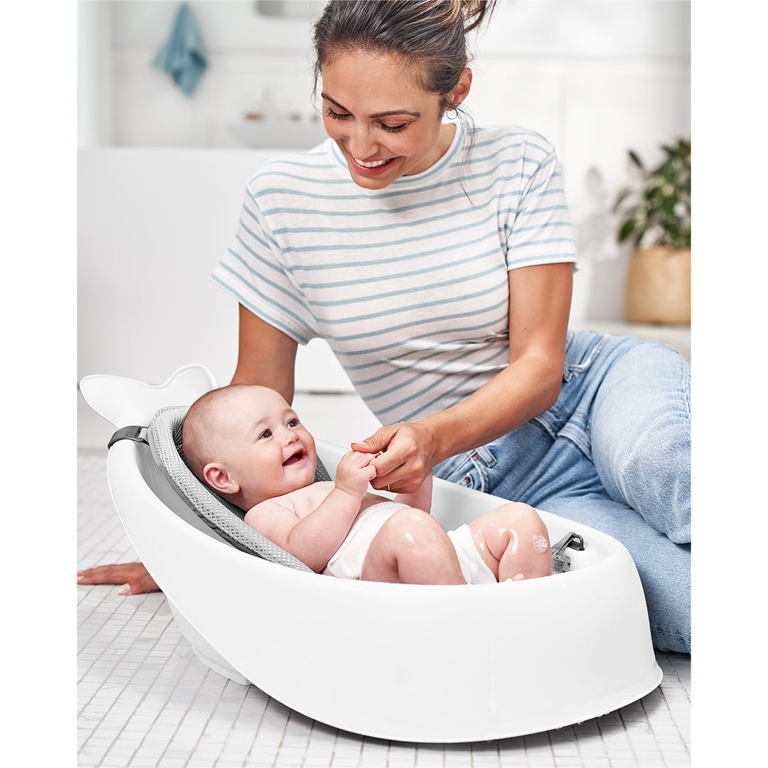 Skip Hop Bath Tub Moby Smart Sling 3-Stage Tub (Birth to 36 Months) White