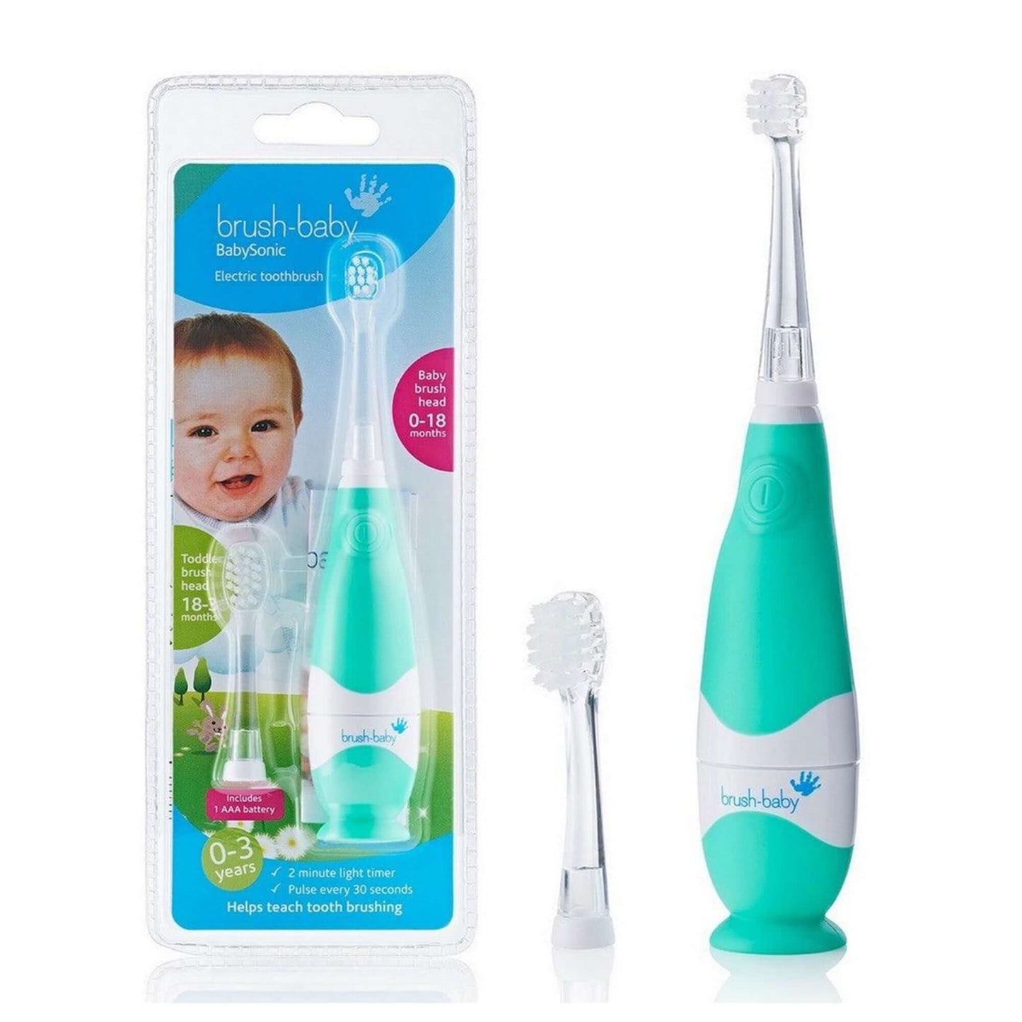 Brush Baby Babysonic Electric Toothbrush || Birth+ to 36months - Toys4All.in